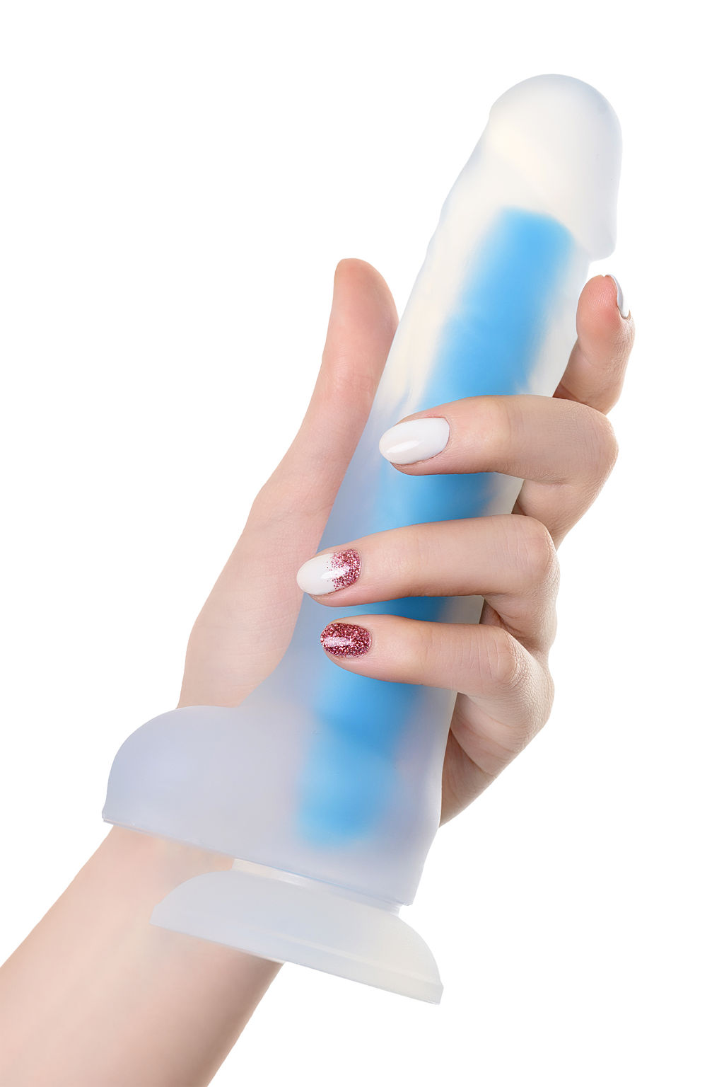 Фаллоимитатор, светящийся в темноте, Beyond by Toyfa Steve Glow, силикон, синий, 20 см