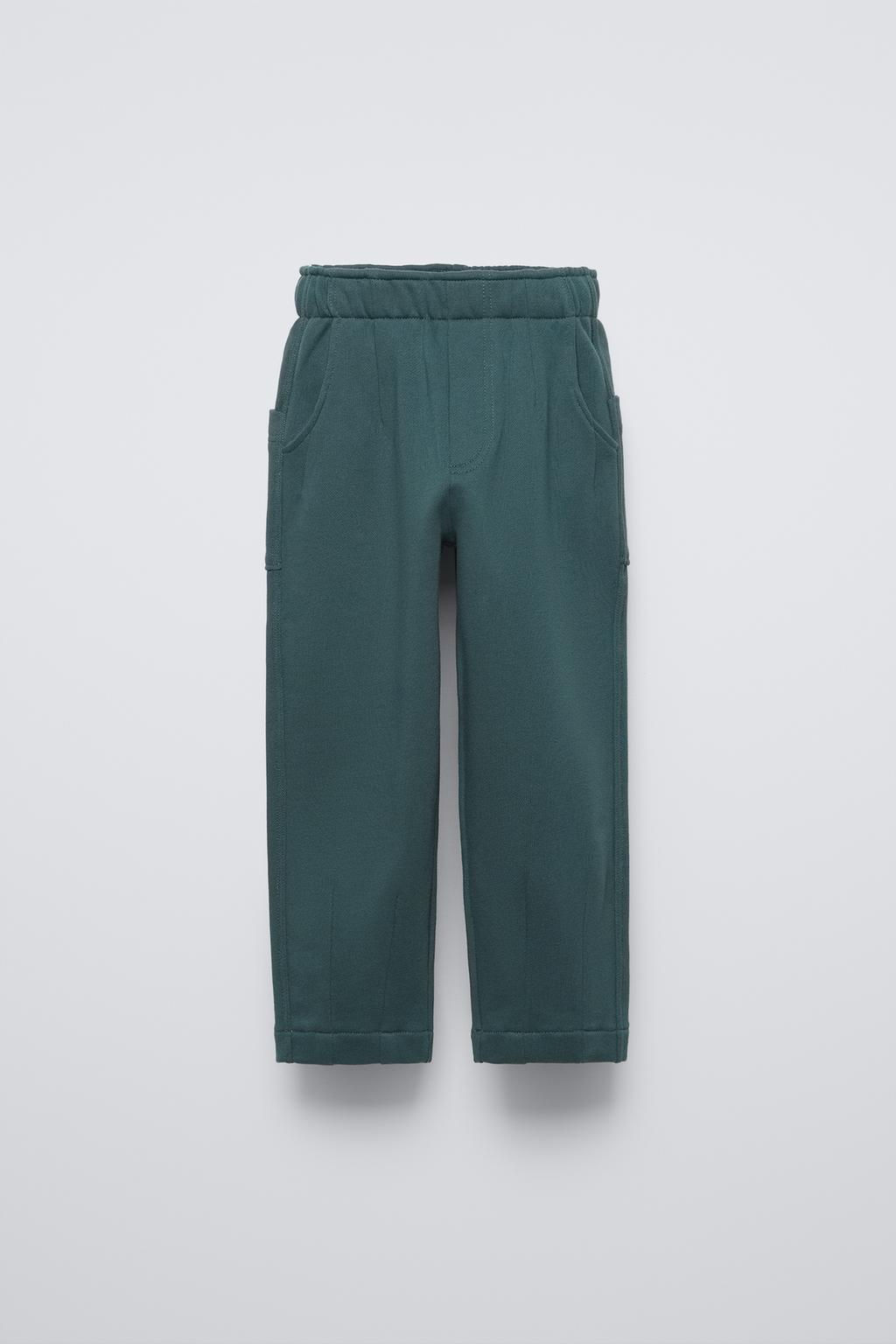 BALLOON PINCHED-PLEAT FLEECE TROUSERS - Zara фото 3