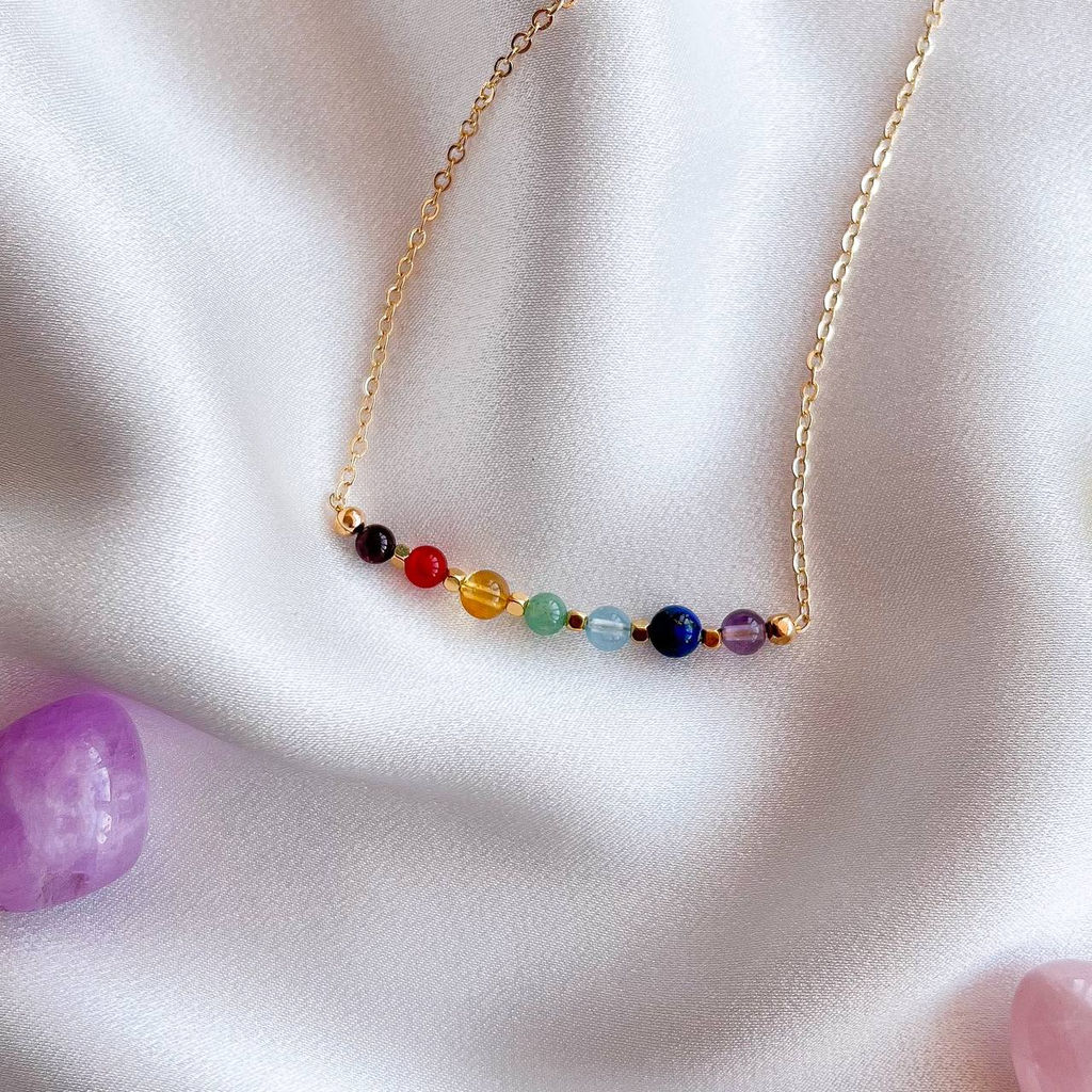 Колье на цепочке с Самоцветами