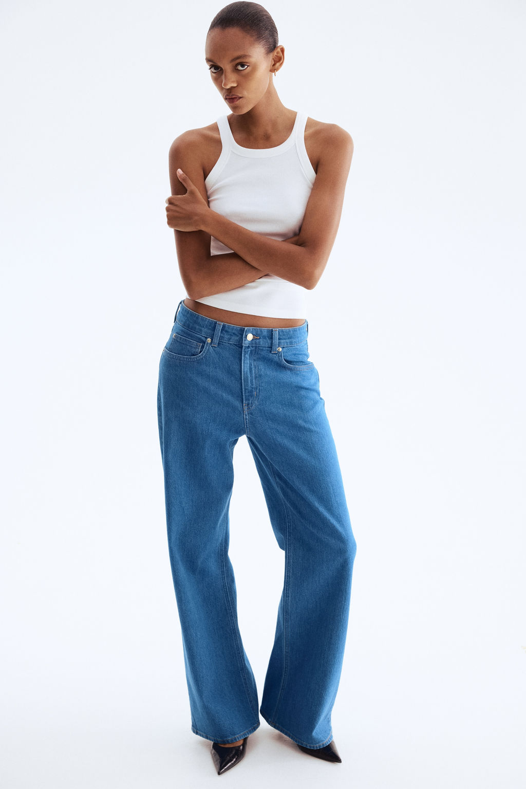Wide High Waist Jeans - H&m фото 18