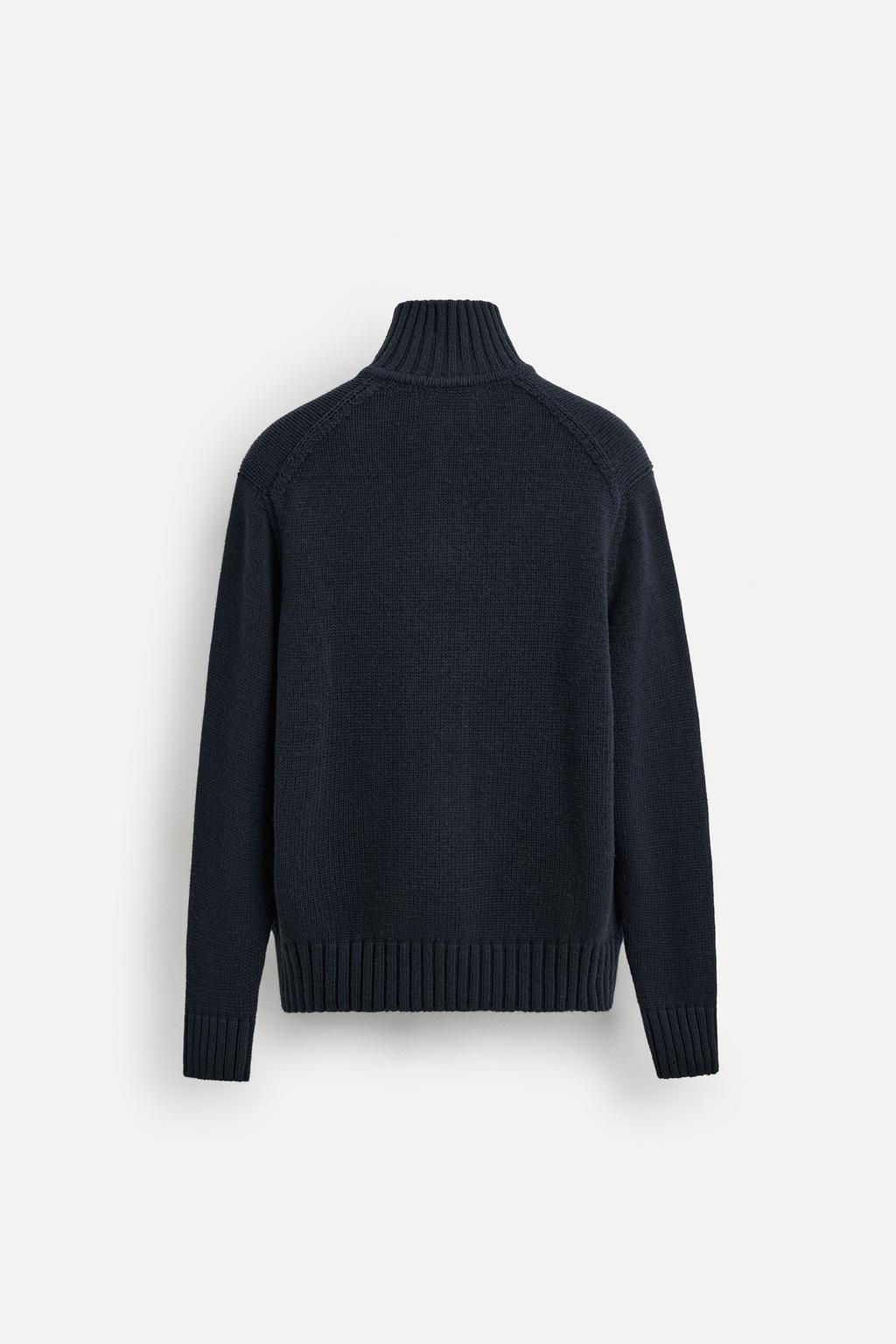 COTTON-WOOL BLEND BUTTON-UP SWEATER - Zara фото 17