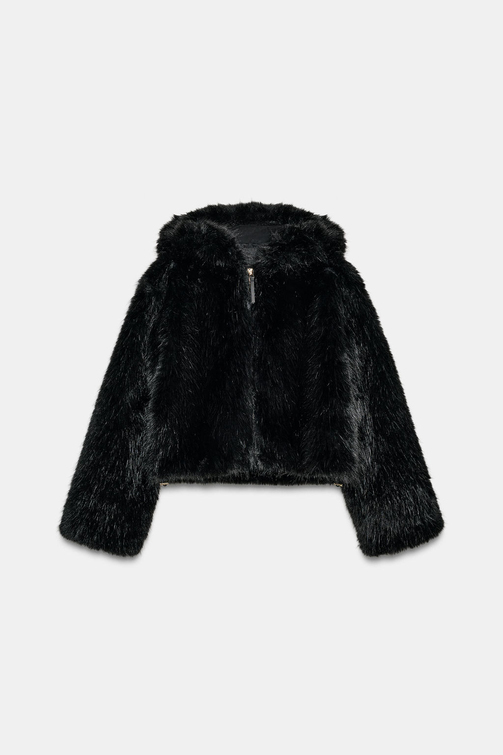 FAUX FUR HOODIE JACKET - Zara фото 5