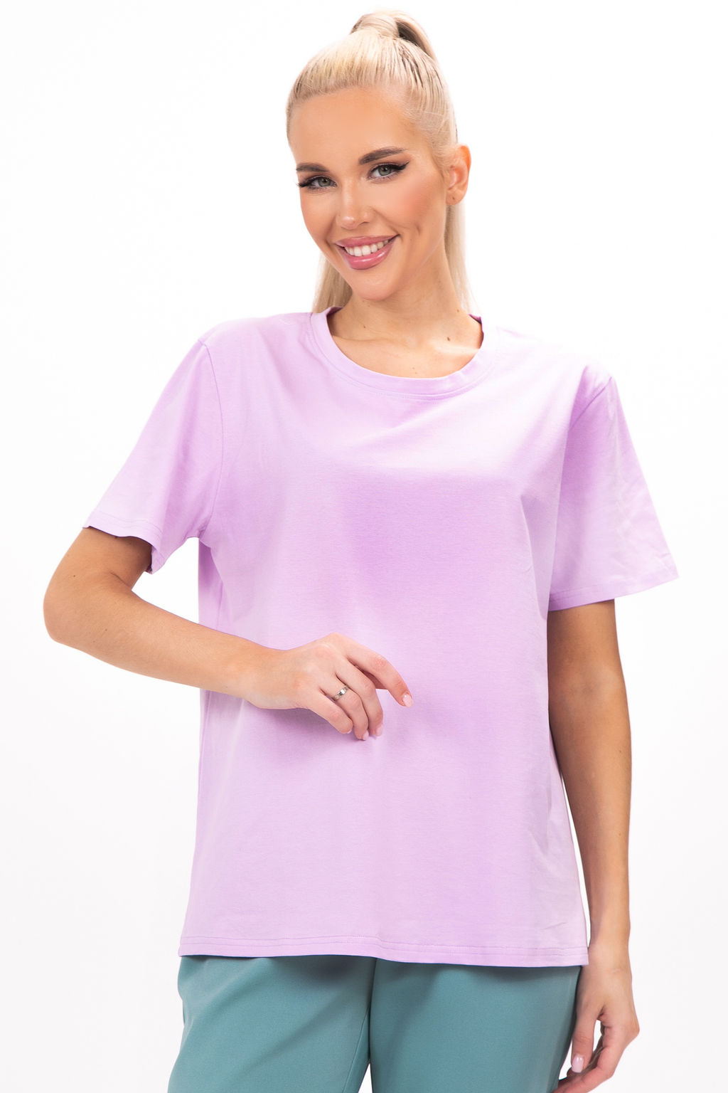 Футболка Базовая (сирень) - Эльза фото 4