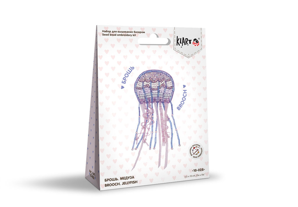 Klart набор для вышивания 10-028 Брошь. Медуза 5.5 х 13 см  фото 4