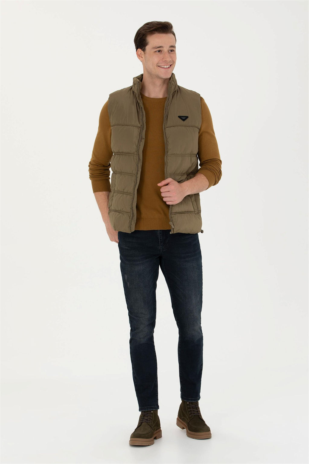 Мужской жилет цвета хаки Неожиданная скидка в корзине - U.s. polo assn фото 4