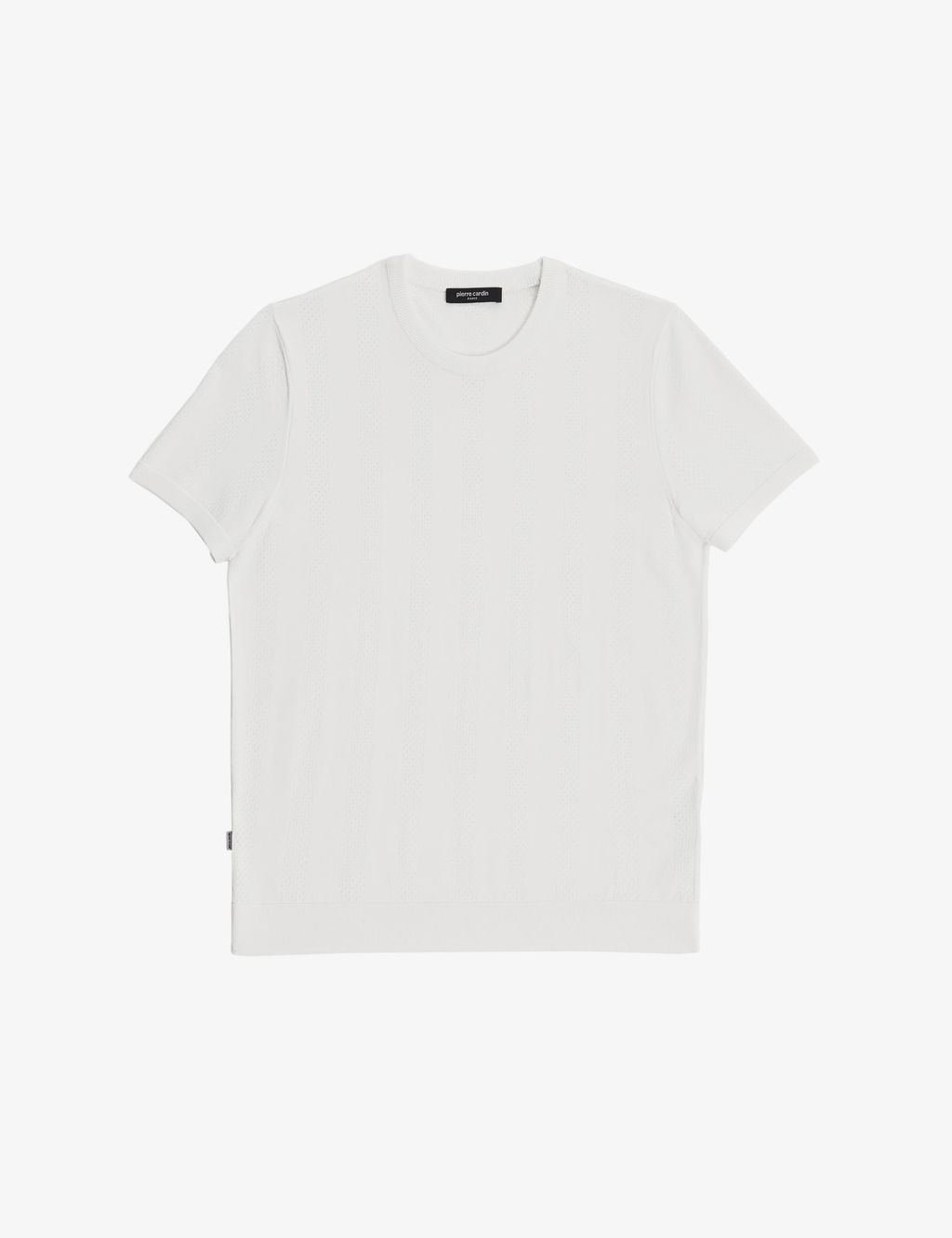 Ekru Slim Fit Bisiklet Yaka Triko Ti__rt