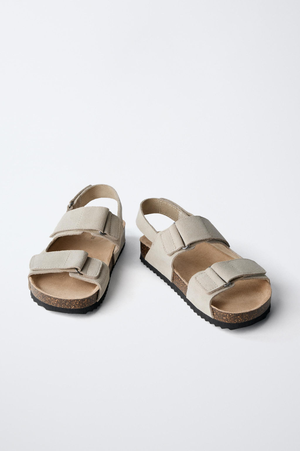 SPLIT SUEDE LEATHER SANDALS - Zara фото 3