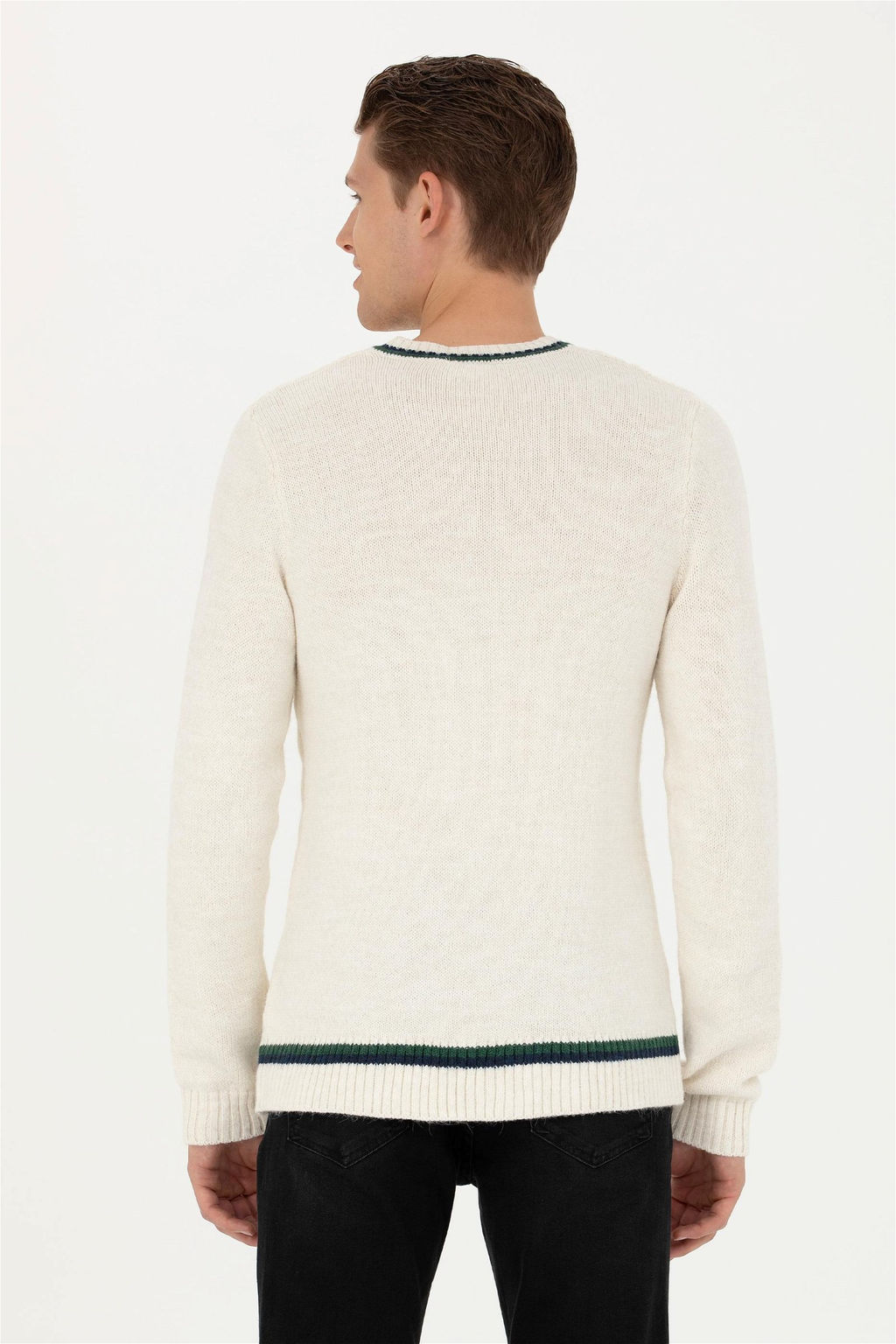 Мужской кремовый свитер - U.s. polo assn фото 5