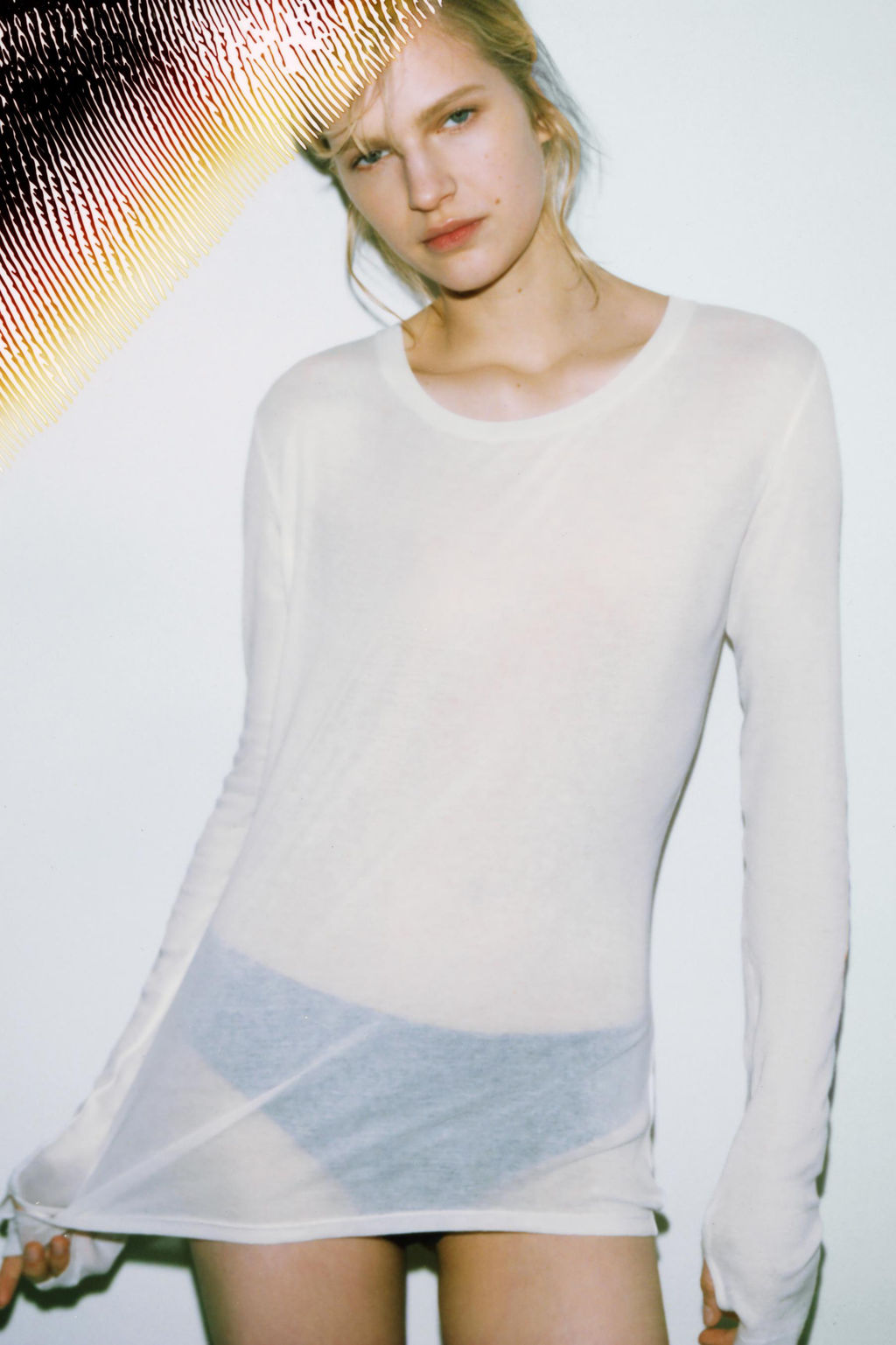 COTTON LONG SLEEVE T-SHIRT - Zara фото 5