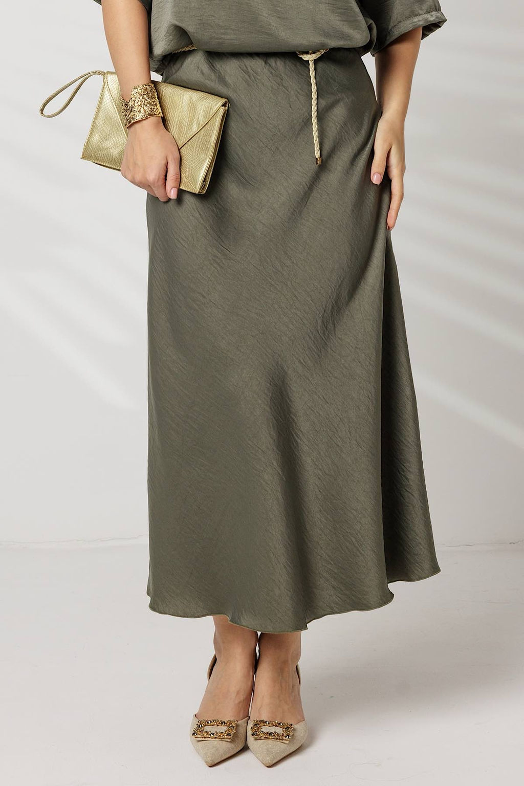 Юбка женская 198/05/Оливковый - Rise фото 5