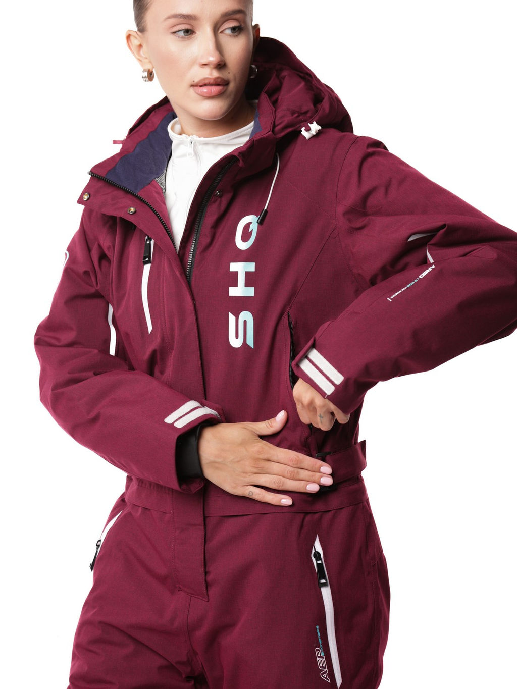 Комбинезон B-9063 Темно-бордовый