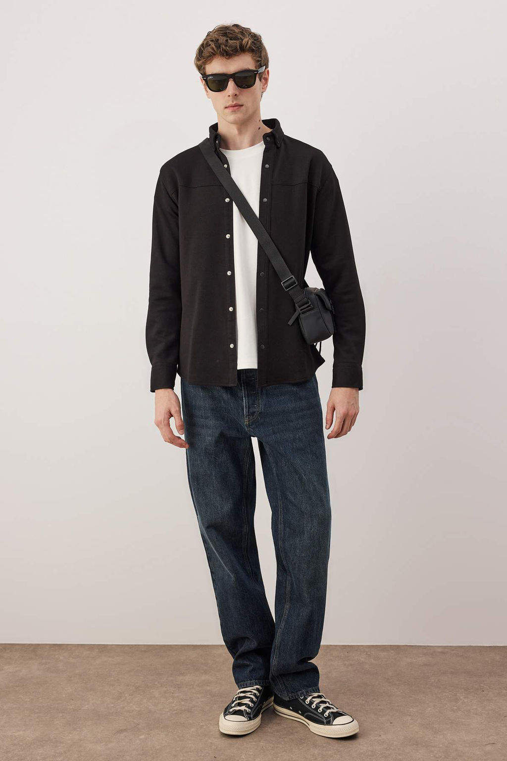 Antrasit Regular Fit Dokulu Erkek Gomlek TMNAW26GO00023 - Trendyolmilla фото 15