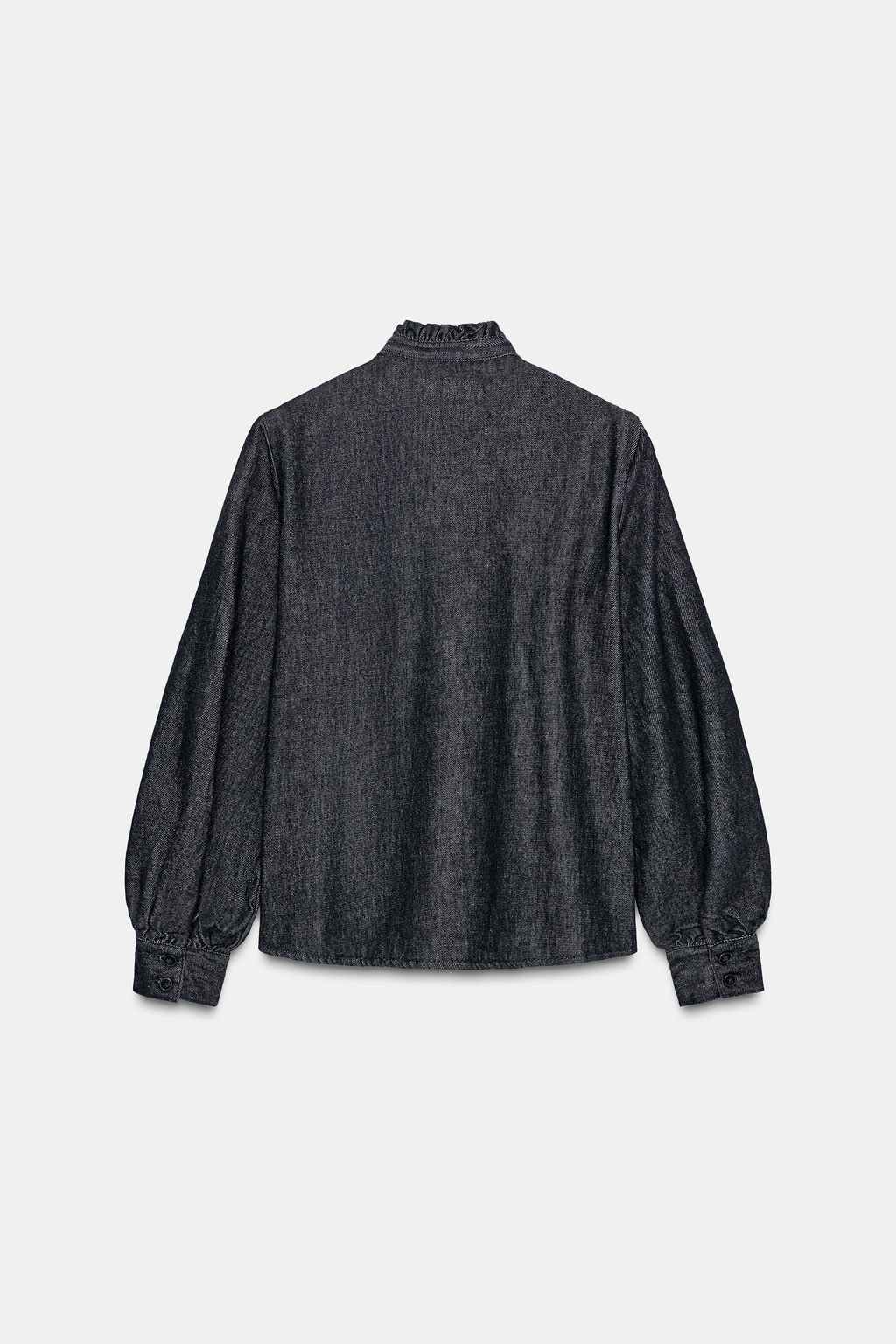 ZW COLLECTION DENIM SHIRT WITH BOW - Zara фото 6