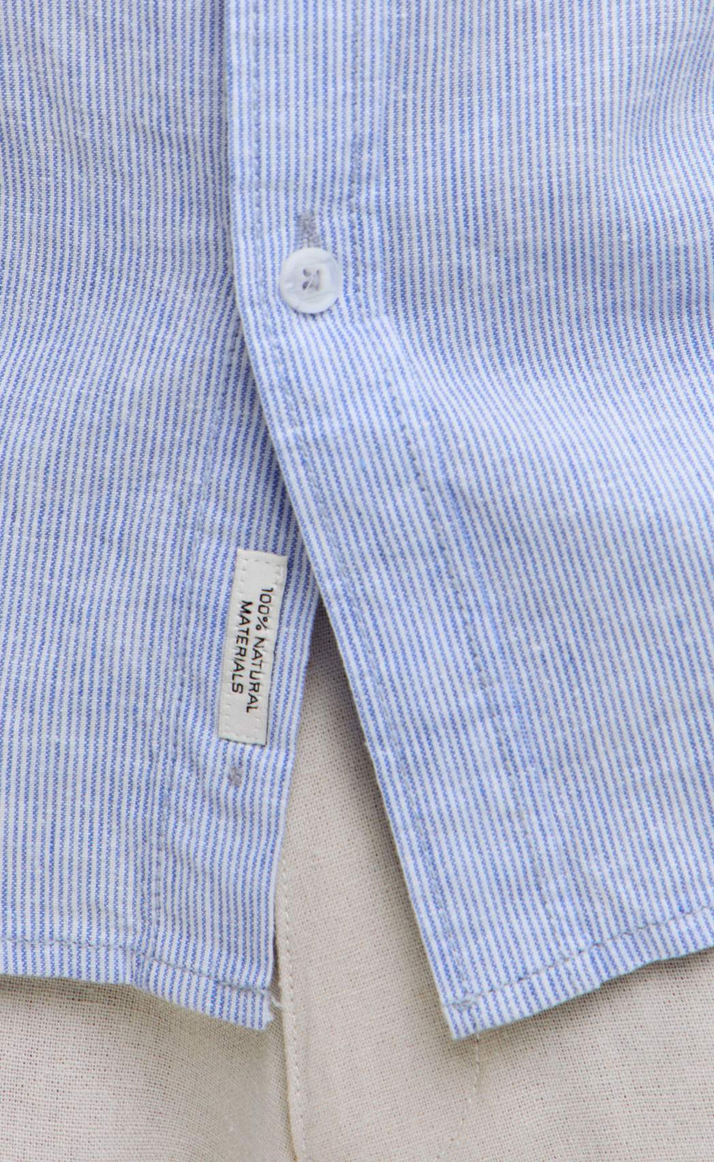 Рубашка к/р лен F111-0450 l.blue stripes - Fine joyce фото 4