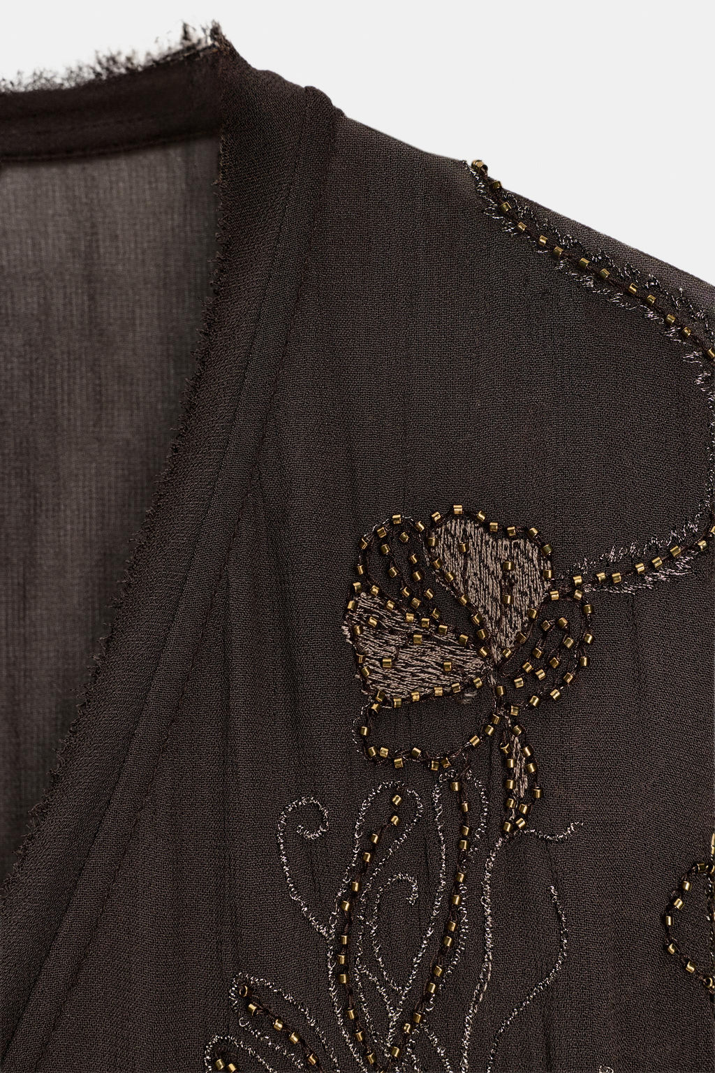 ZW COLLECTION LIMITED EDITION EMBROIDERED DRESS WITH BEADS - Zara фото 9