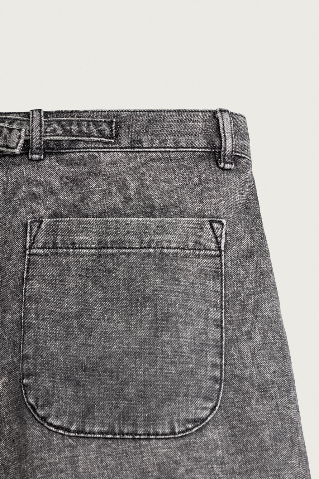 SHORTS DENIM LAVADO ACID / Gris antracita - Zara фото 11