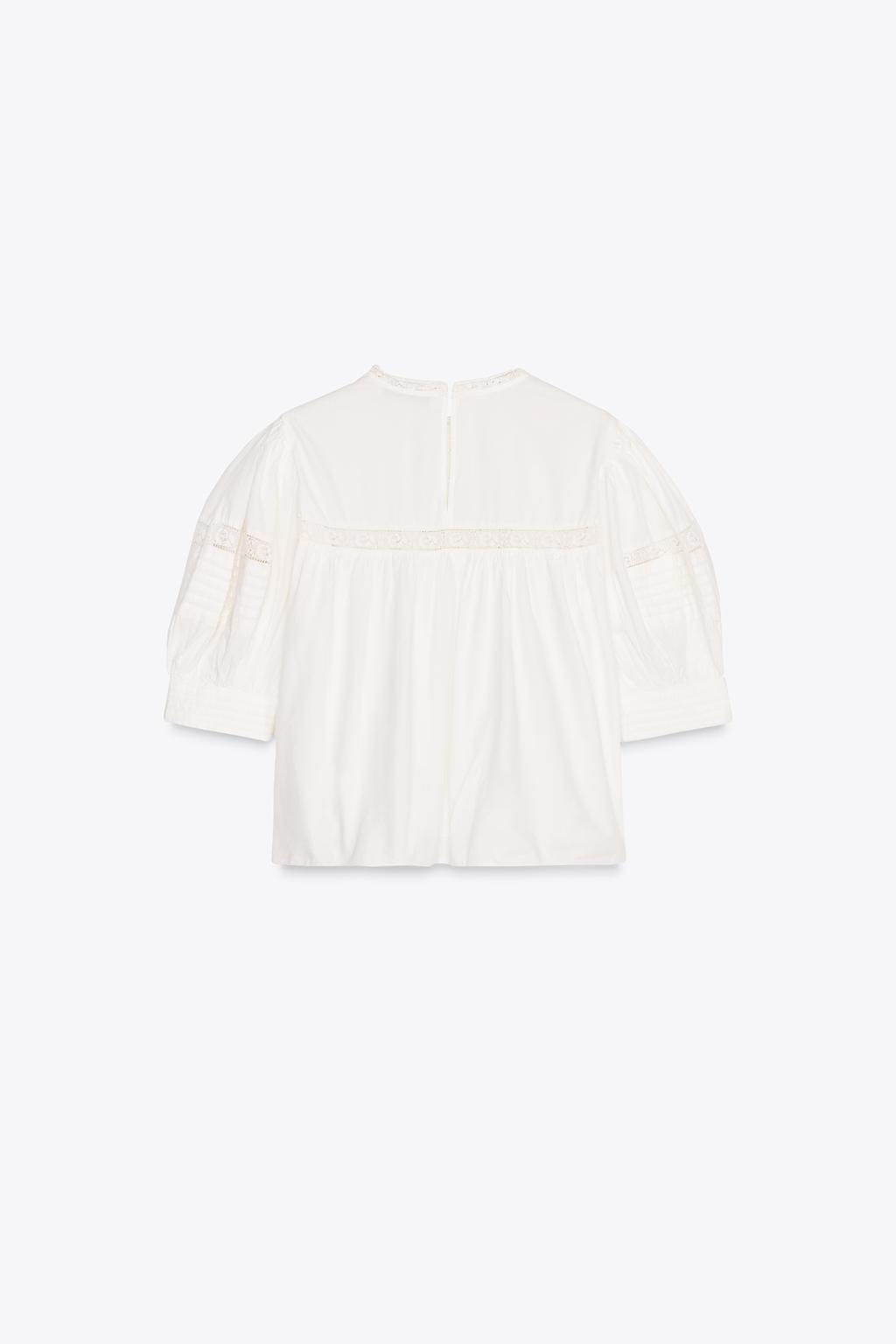 ZW COLLECTION LACE BLOUSE - Zara фото 7