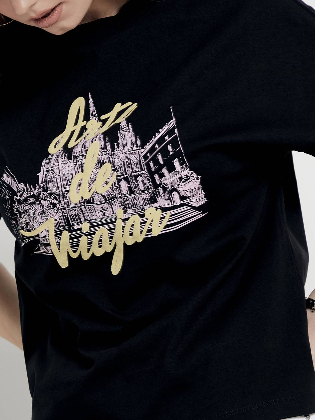 CONTE Футболка из хлопка Аrte de viajar LD 1750 black