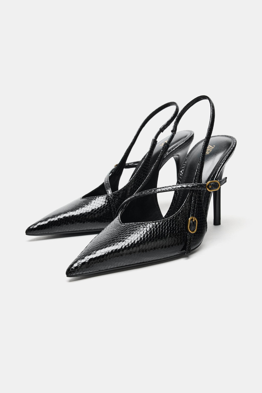 HIGH-HEEL SHOES WITH STRAPS AND BUCKLES - Zara фото 15
