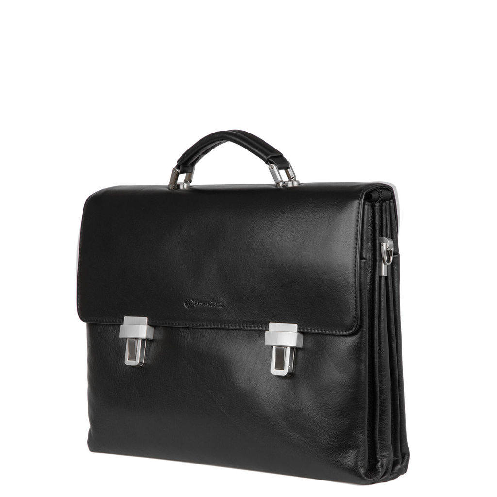 1-5590-1 black, Мужской кожаный портфель, Barcelo Biagi