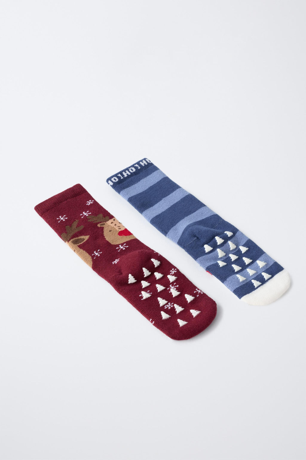 TWO-PACK OF NON-SLIP SANTA AND REINDEER SOCKS - Zara фото 3