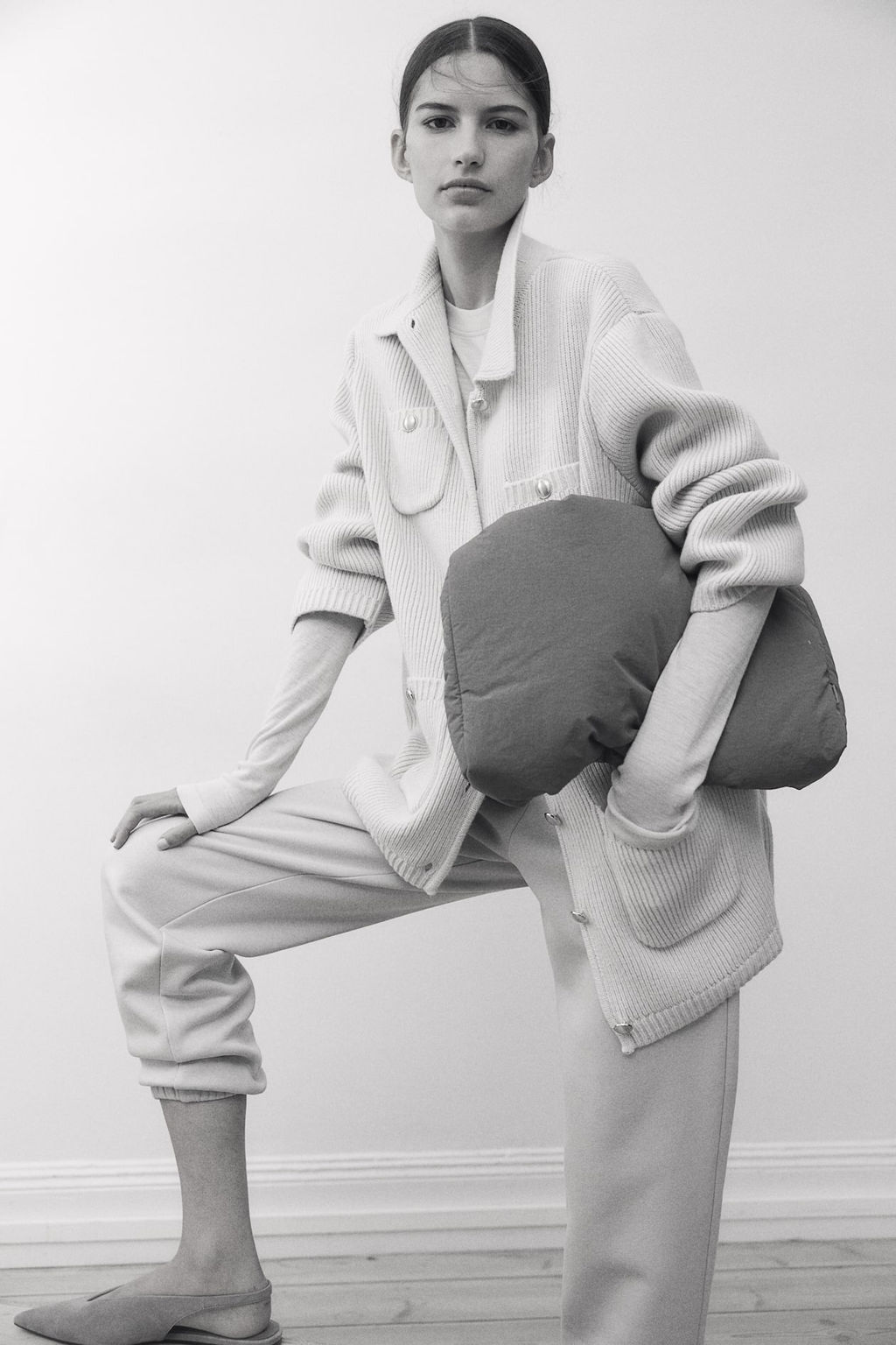 Cardigan en punto acanalado de lana - H&m фото 3