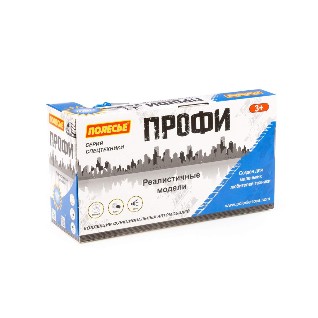 Профи, автомобиль-лесовоз инерционный (со светом и звуком) (синий) (в коробке) - Полесье фото 7