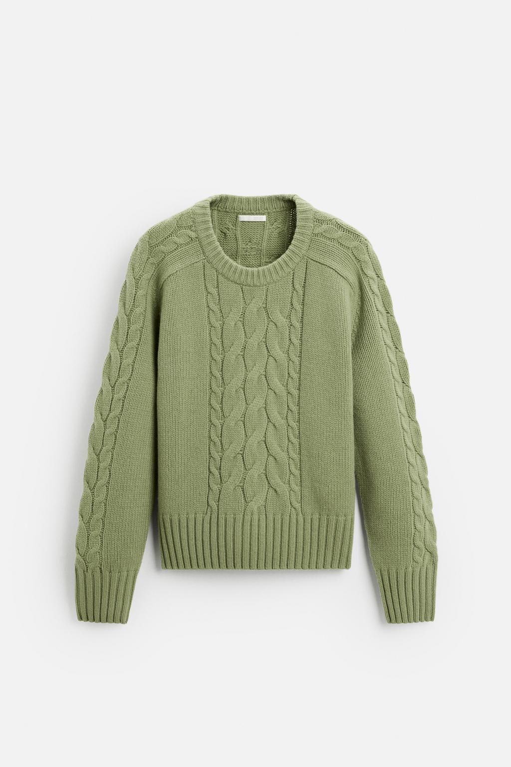 TEXTURED CABLE-KNIT SWEATER - Zara фото 7