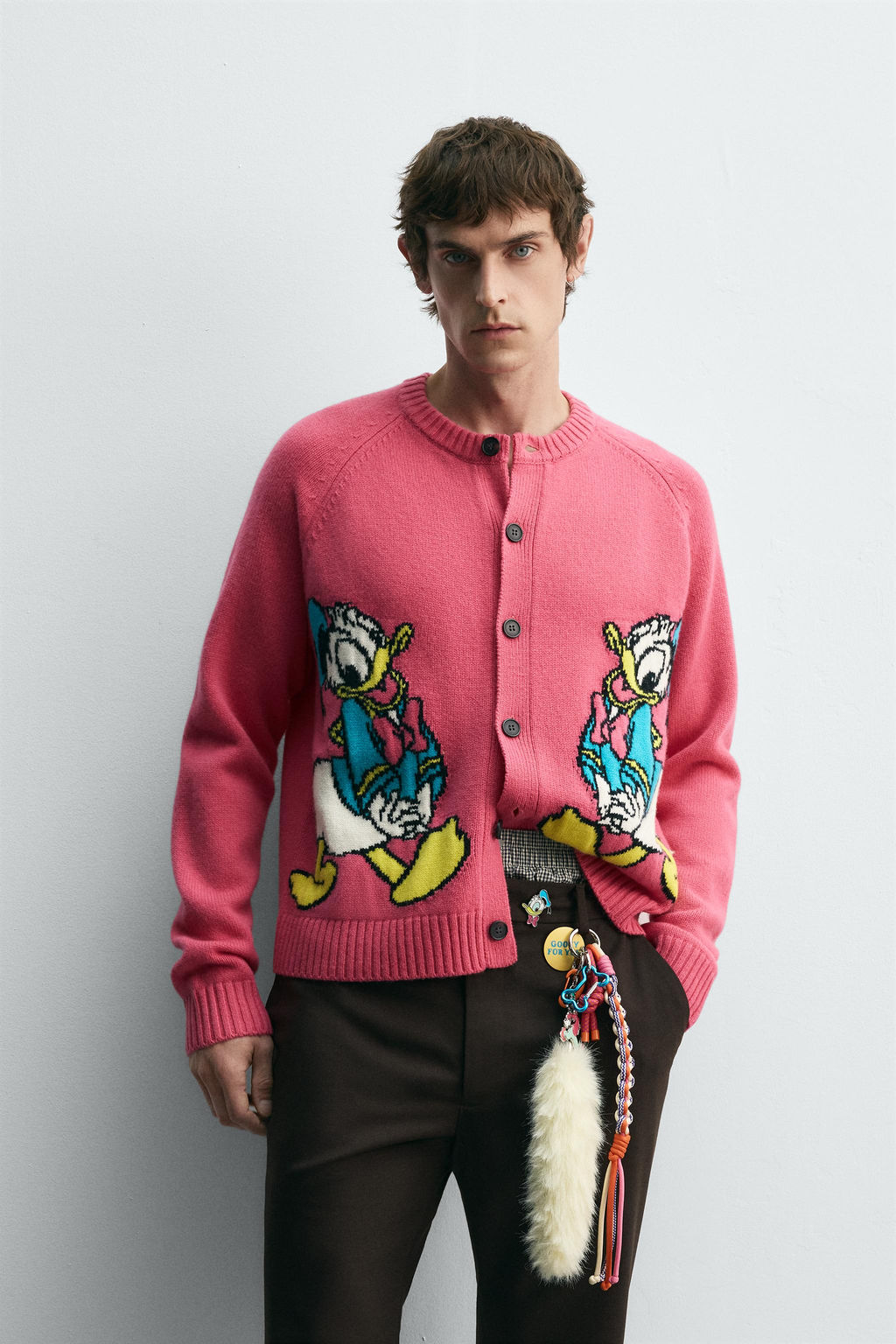 DONALD DUCK WOOL CARDIGAN HARRY LAMBERT FOR ZARA X DISNEY  фото 2