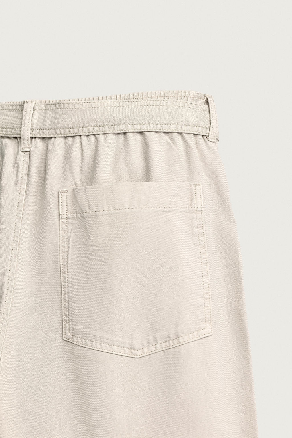 PANTAL?N RELAXED FIT PLIEGUES CINTUR?N / Gris claro - Zara фото 9