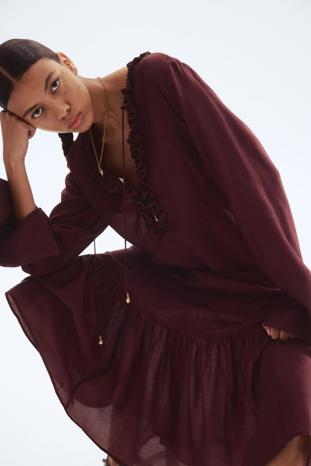 Maxivestido con volantes - H&m фото 5