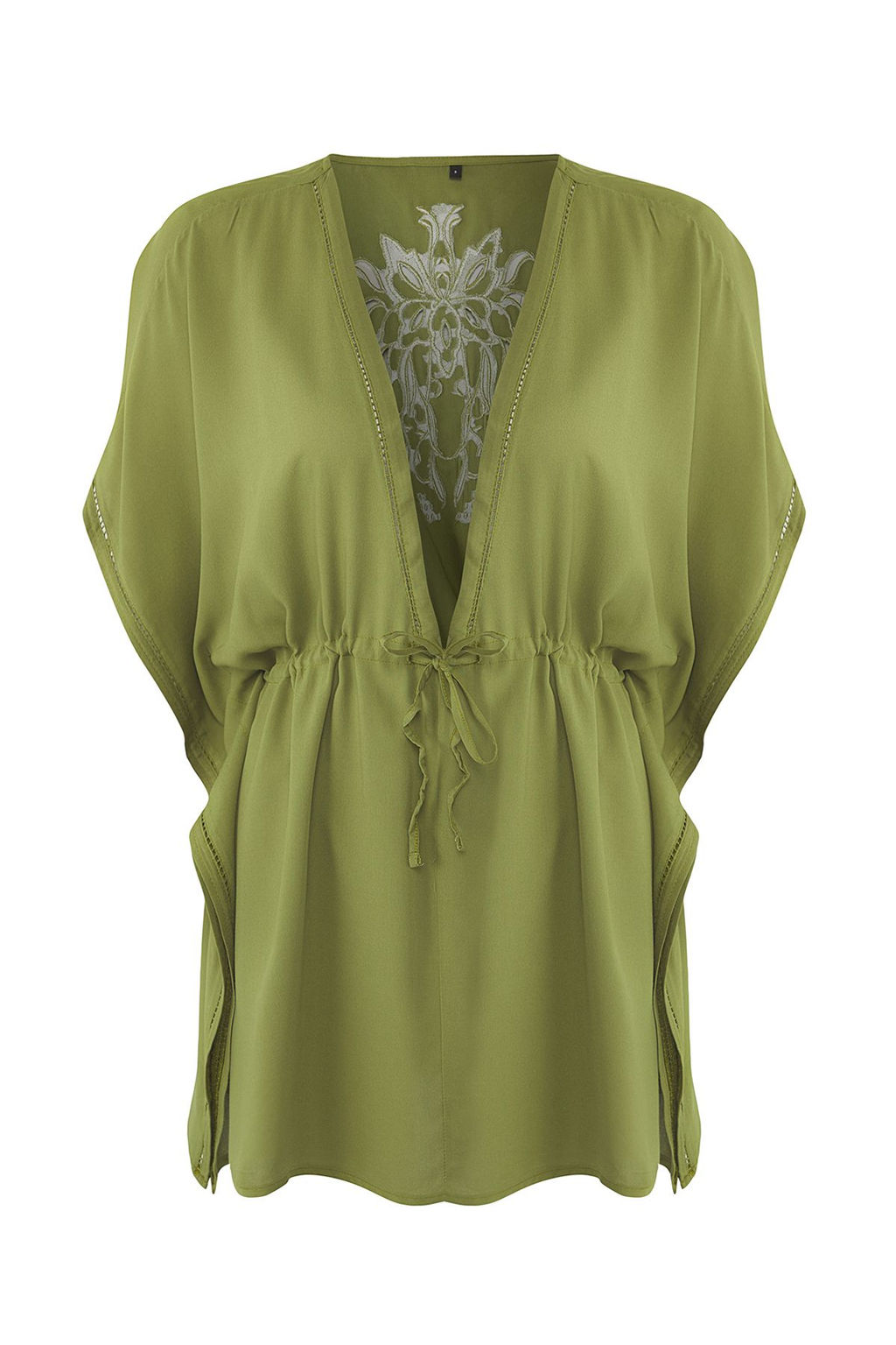 Haki Mini Dokuma Nak?sl? Plaj Kimono&Kaftan TBESS25KM00013 - Trendyolmilla фото 5