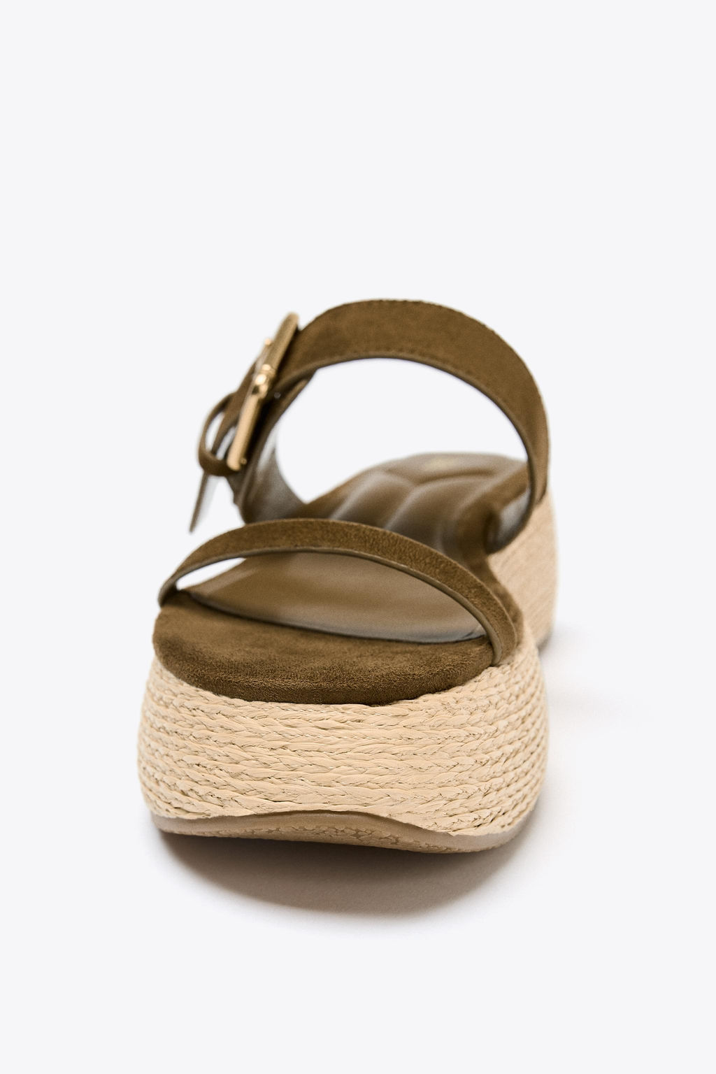 STRAPPY RAFFIA-EFFECT PLATFORM SANDALS - Zara фото 13