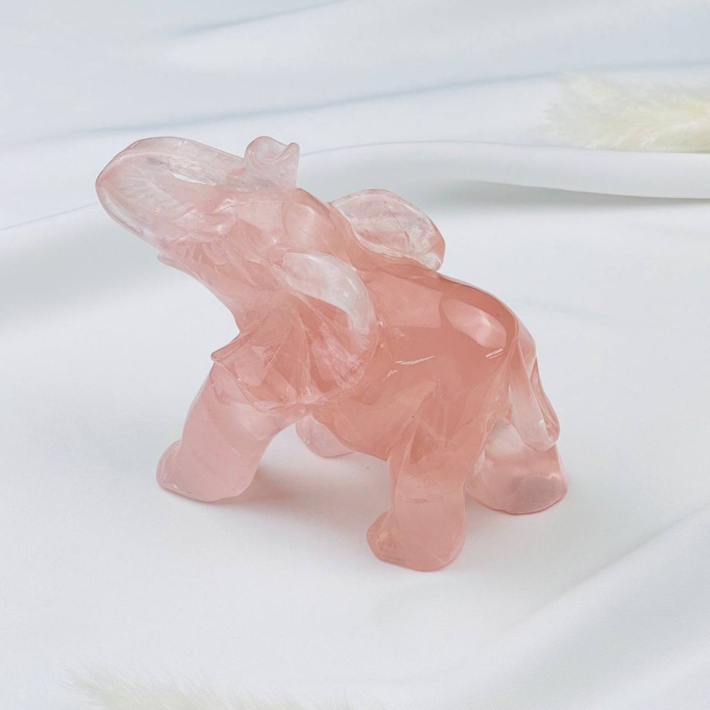 Статуэтка Слон из Розового кварца