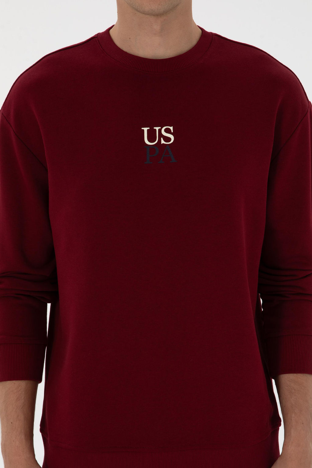 Erkek Bordo Basic Sweatshirt - U.s. polo assn фото 6