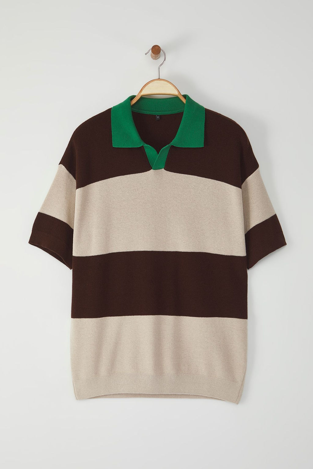 TRENDYOL MAN Limited Edition Cok Renkli Oversize Polo Yaka Renk Bloklu Triko Polo Yaka T-shirt TMNSS25PO00037 - Trendyolmilla фото 3