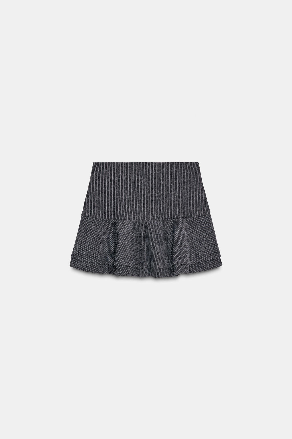 PINSTRIPE RUFFLE MINI SKIRT - Zara фото 7
