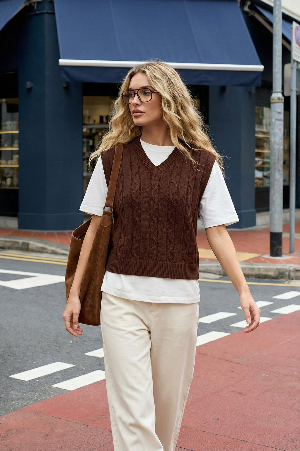 Teen Lacivert 2li T-Shirtlu Sac Orgu Triko Kazak TWOAW26KZ00131 - Trendyolmilla фото 14