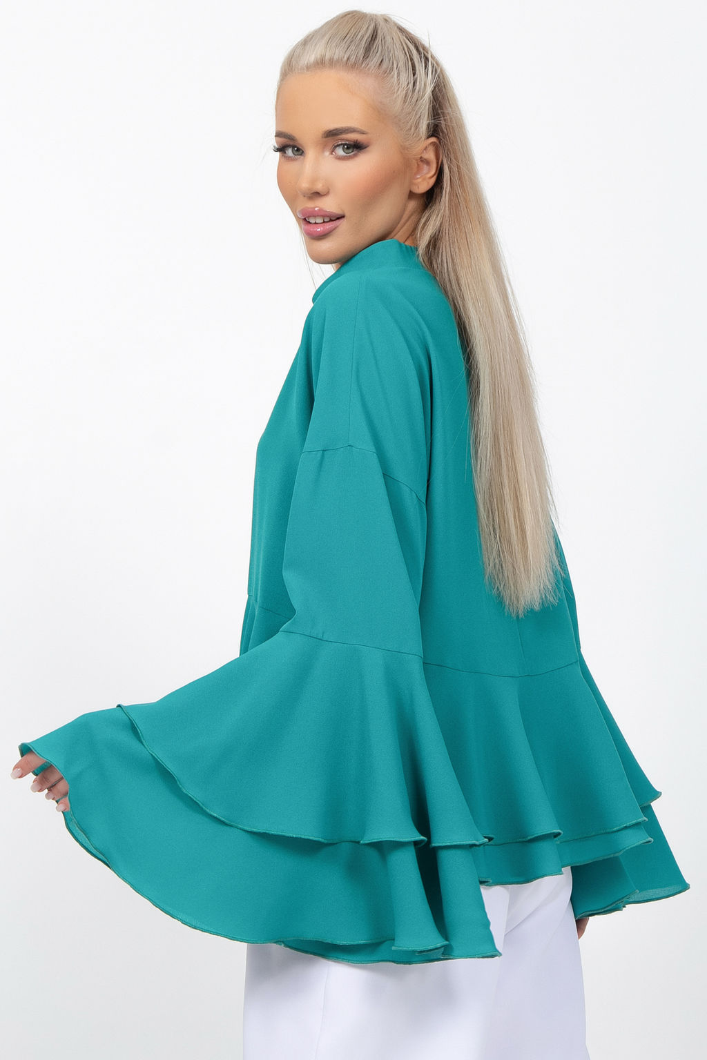 Туника Бабочка (бирюзовый) - Эльза фото 9