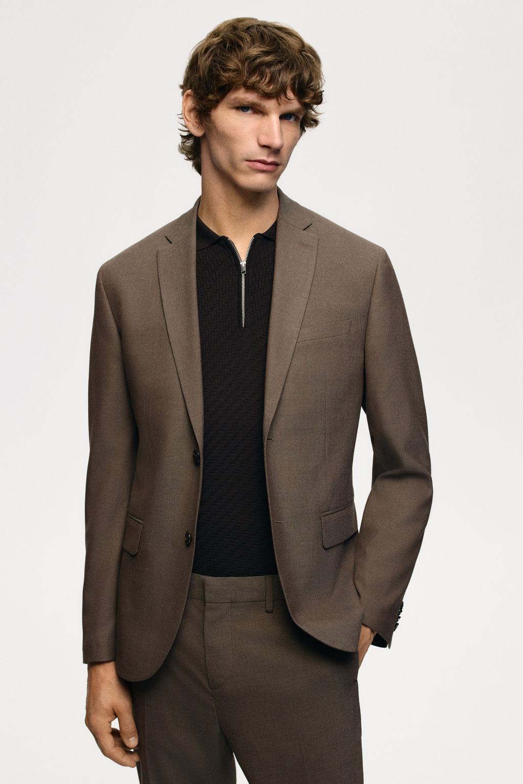 Americana de botonadura sencilla Slim Fit - H&m фото 4
