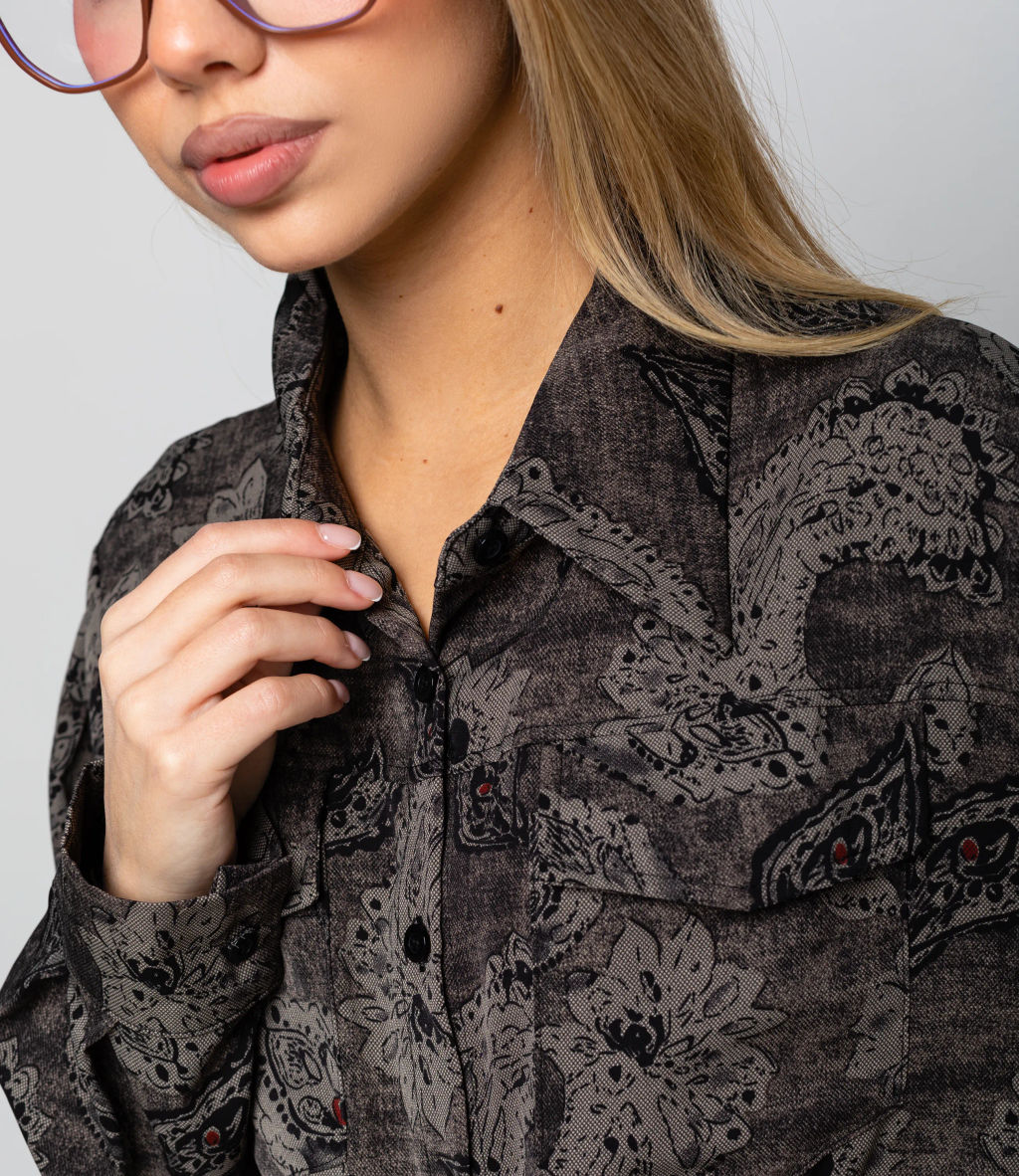 Блуза #КТ2580 (1), графит - Dommod фото 5