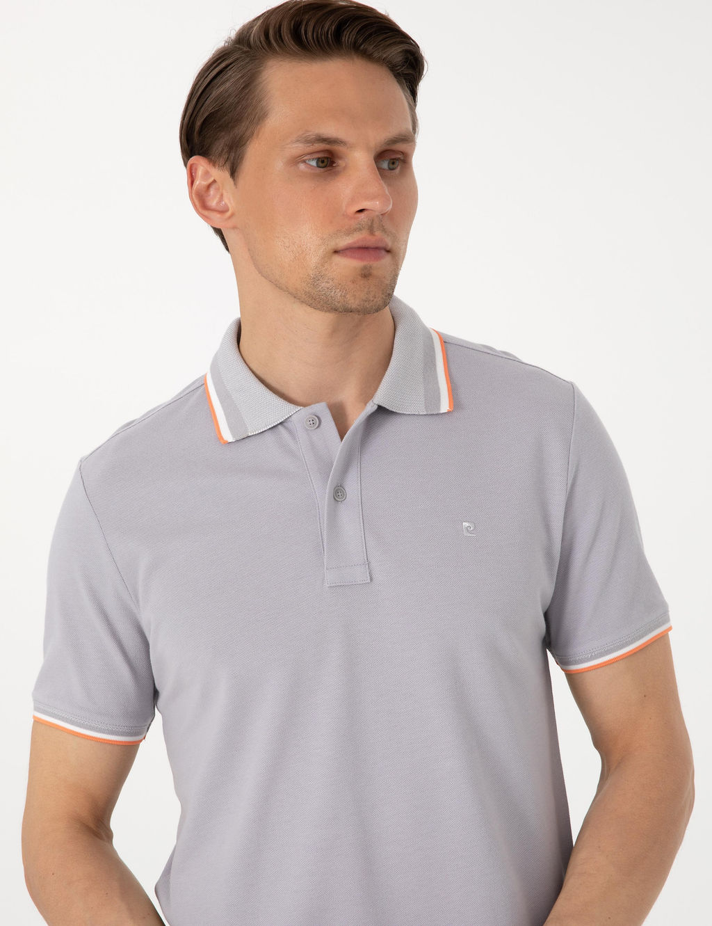 A__k Gri Slim Fit Polo Yaka Ti__rt - Pierre cardin фото 2