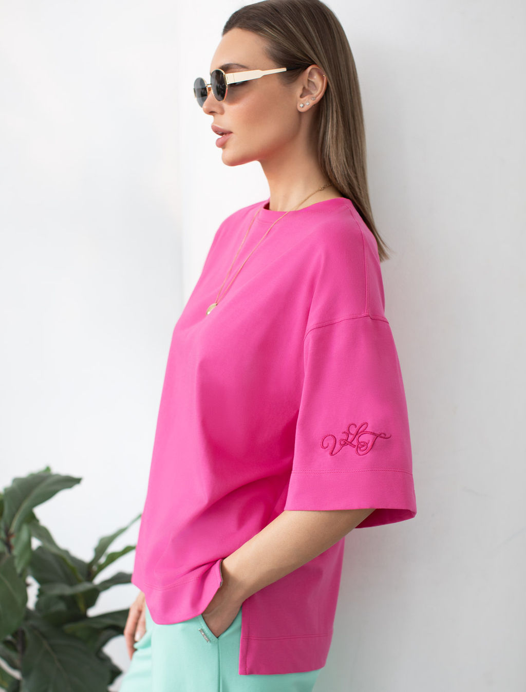 VILATTE / Свободная футболка из премиального хлопка  фото 6