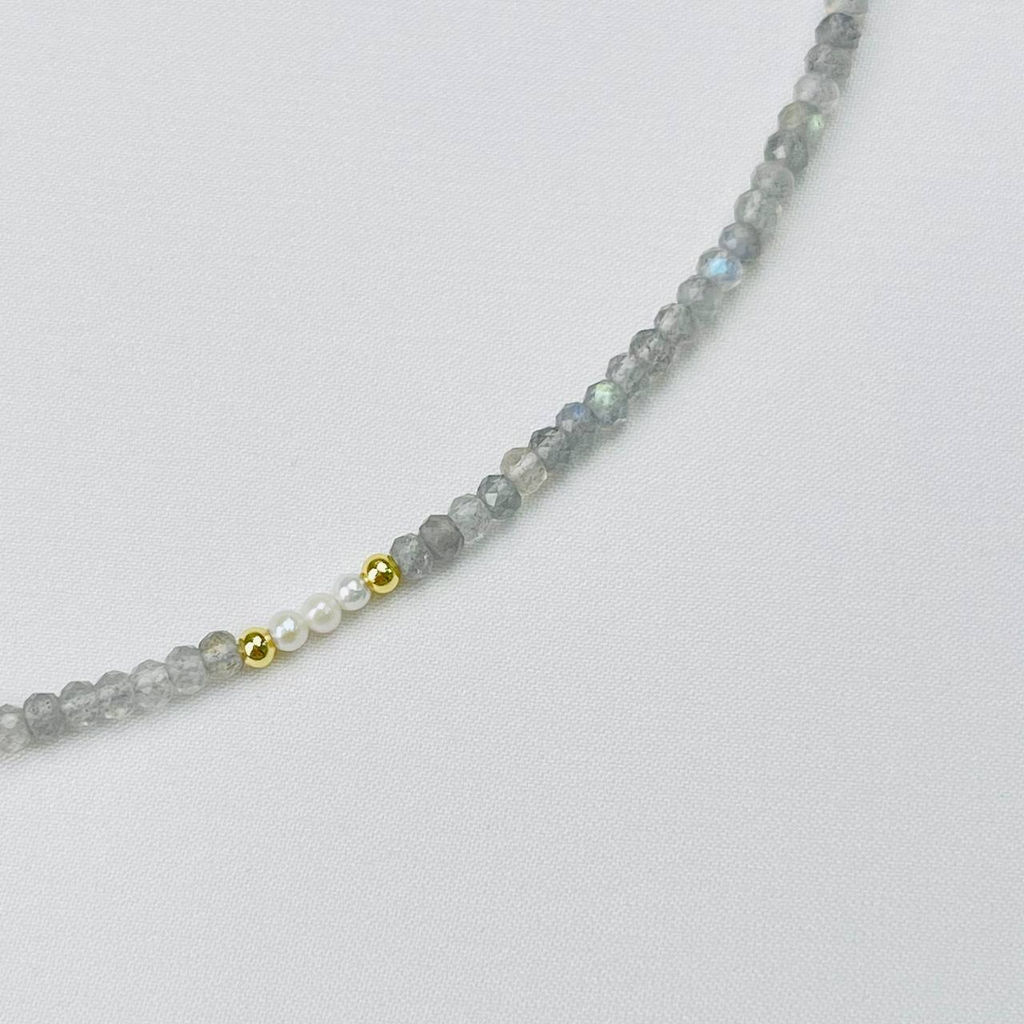 Чокер из Лабрадора и Жемчуга