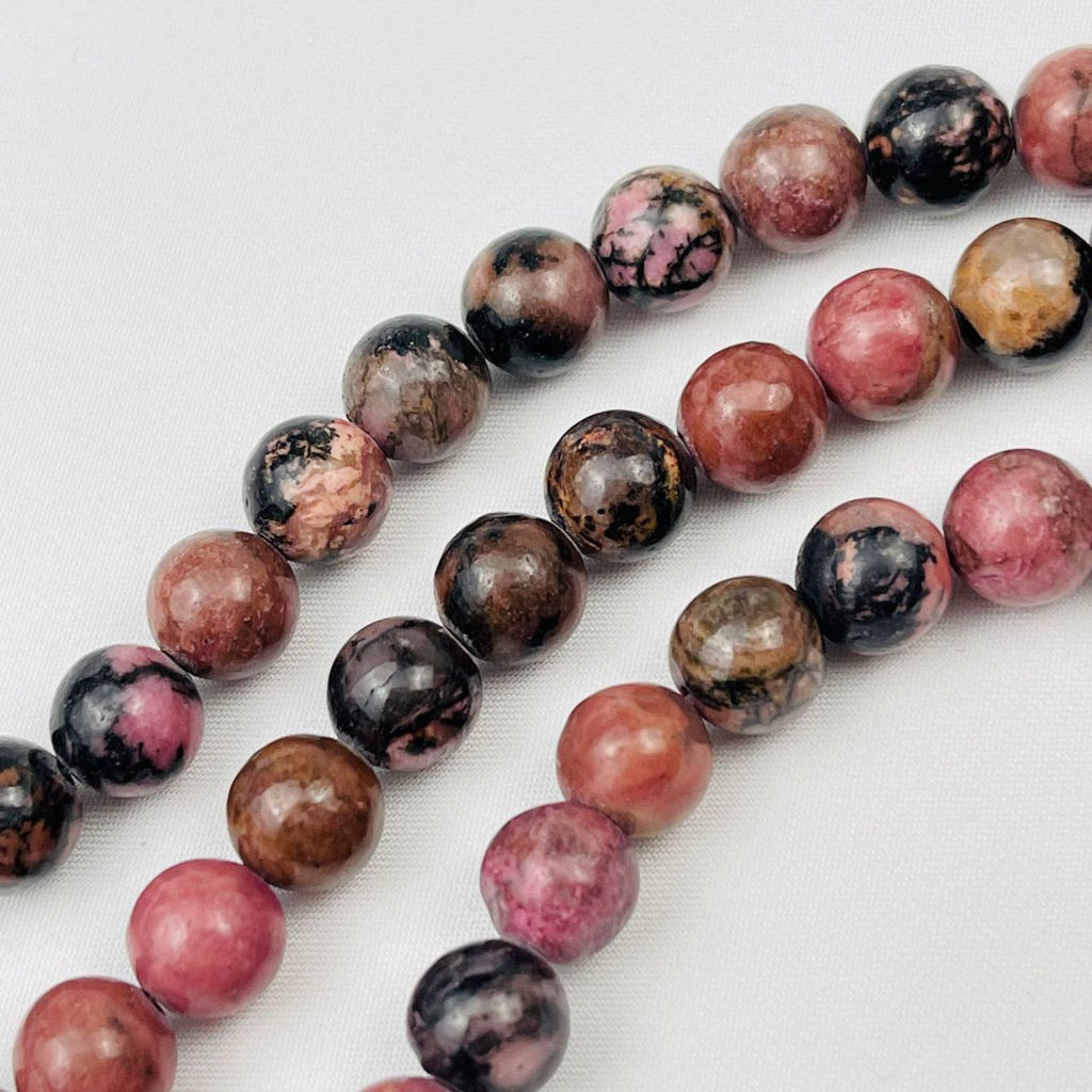 Бусины для украшений из Родонита (45 бусин)