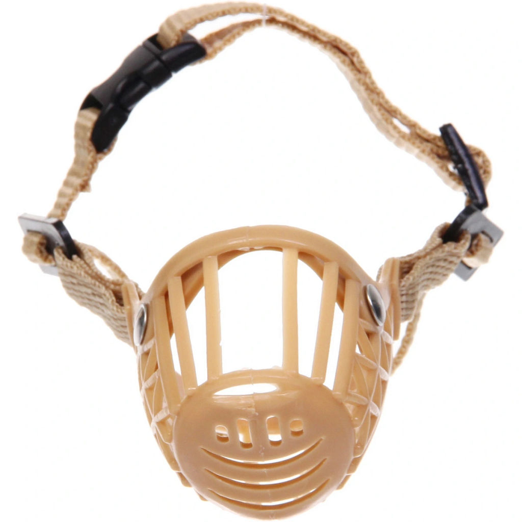 Цена за 3 шт. Намордник гуманный из гибкого пластика "Мой Бро", цвет светло - бежевый, №1 (лейбл)