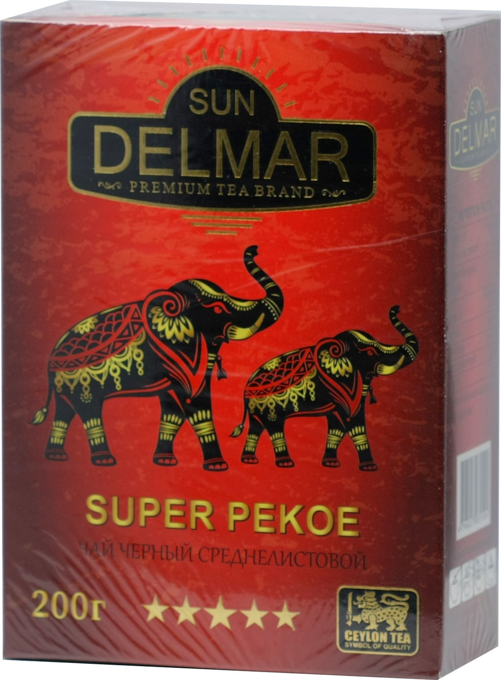 Sun Delmar. Черный. Super Pekoe 200 гр. карт.упаковка