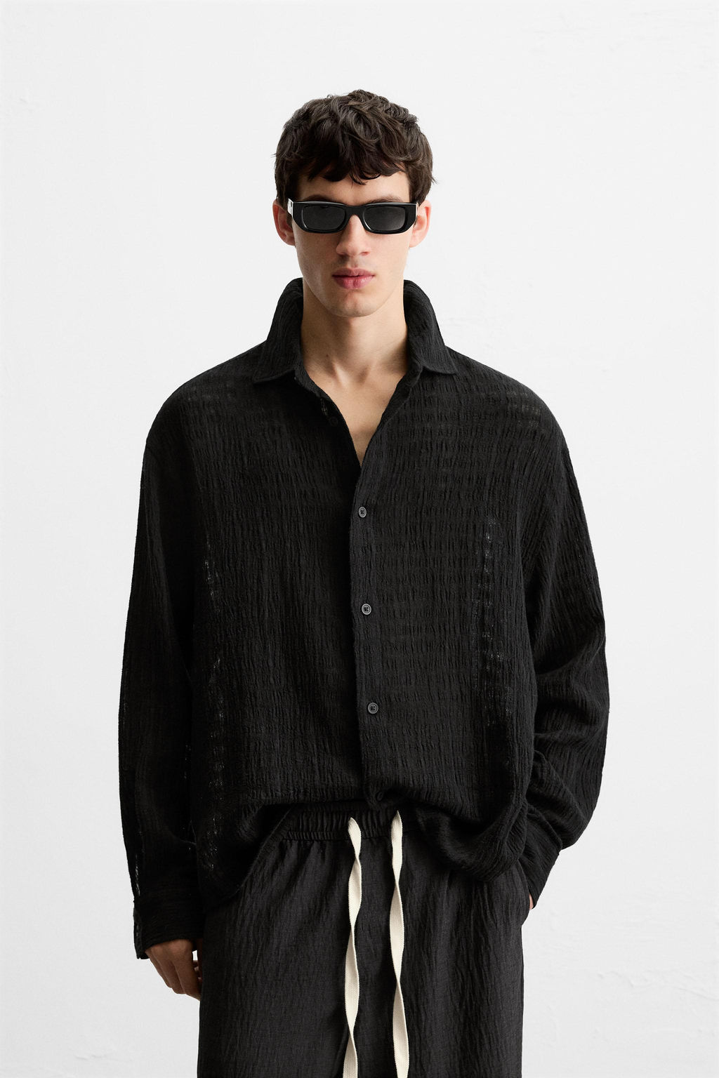 JACQUARD LINEN/COTTON SHIRT - Zara фото 2