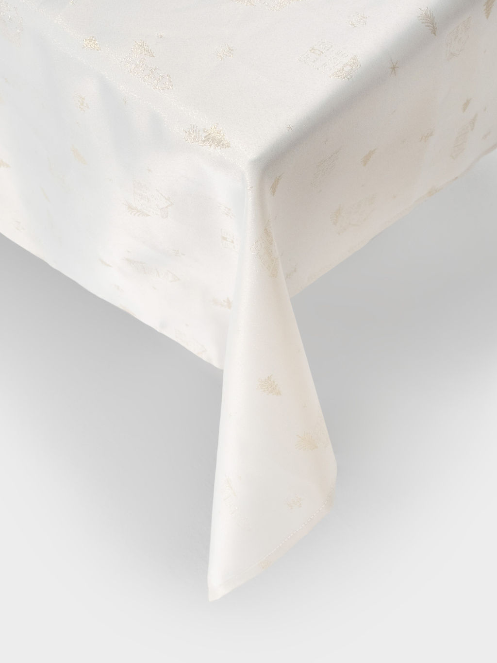 Скатерть, 160х160 см, жаккард, полиэстер, молочная, Золотистые дома, Townlet - Anna lafarg фото 2
