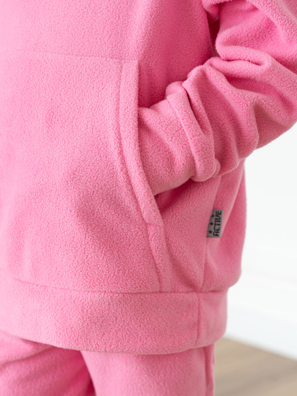 Костюм детский флисовый розовый 7043г(ш) (146, 76)
